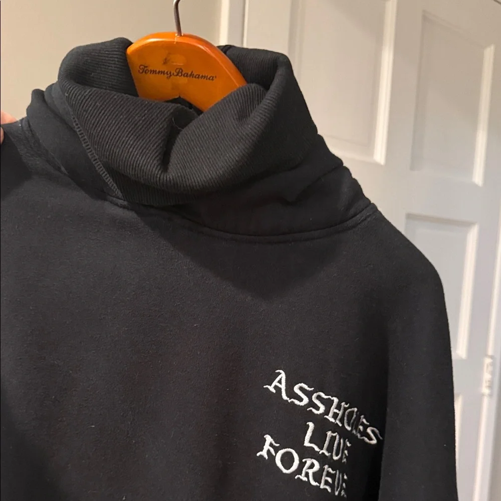 Black Hoodie with Bold Statement - Picture 4 of 5